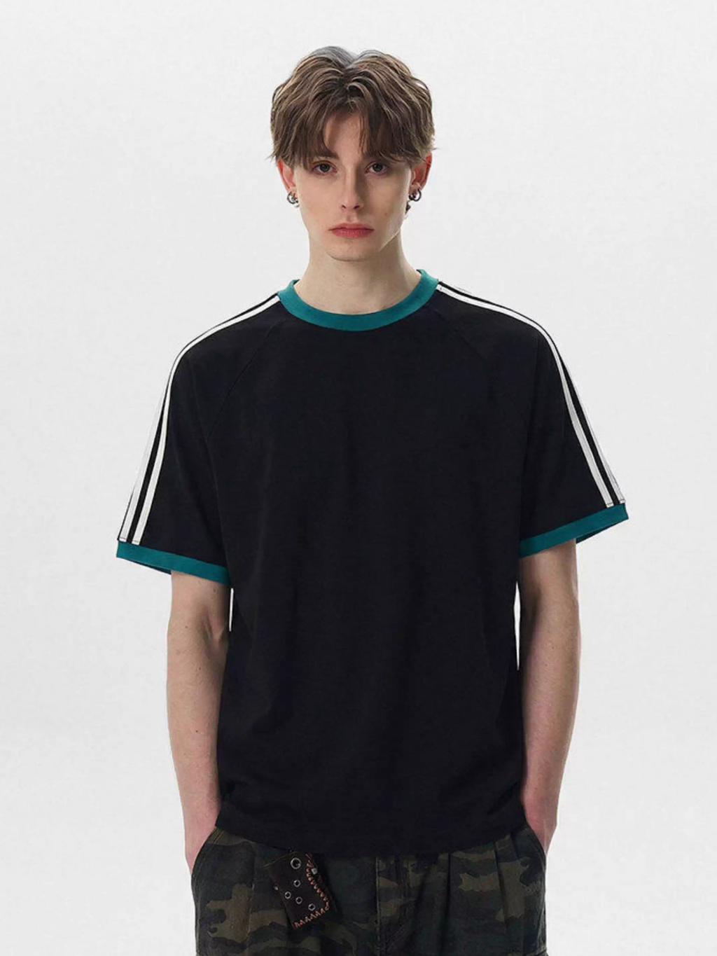 Dusttrail - Colorblock Cooling Striped Quick-Dry T-Shirt